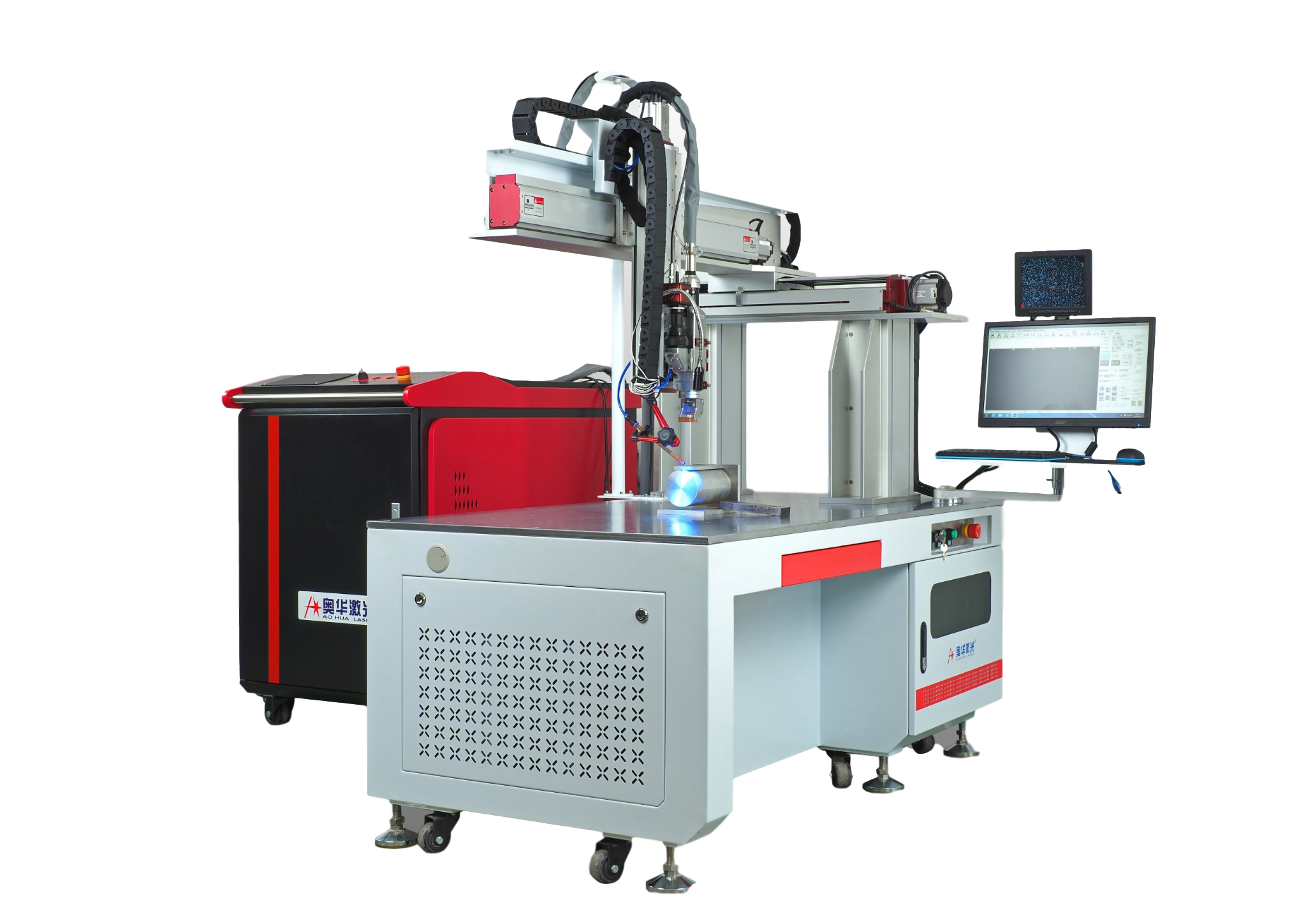 Cantilever fiber continuous automatic laser welding machine